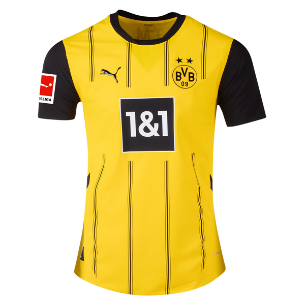Puma Borussia Dortmund Authentic Niclas FÃ¼llkrug Home Jersey w/ Bundesliga Patch 24/25 (Faster Yellow/Puma Black)