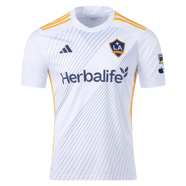 adidas LA Galaxy Diego FagÃºndez Home Jersey w/ MLS + Apple TV Patches 24/25 (White/Yellow/Navy)