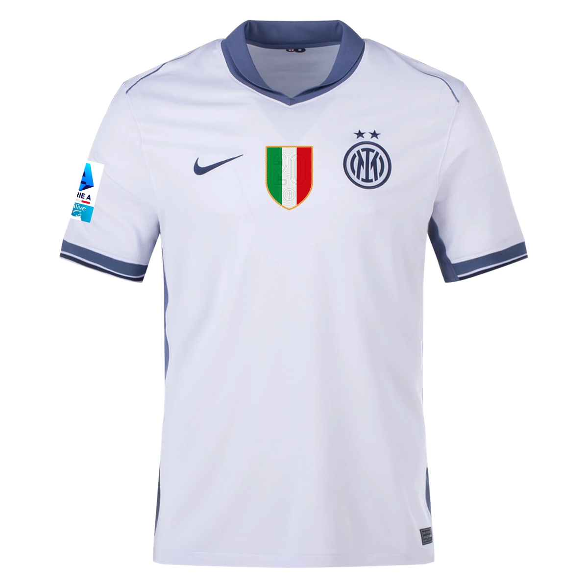 Nike Inter Milan Davide Frattesi Away Jersey w/ Serie A + Scudetto Patch 24/25 (Summit White/Iris Whisper)