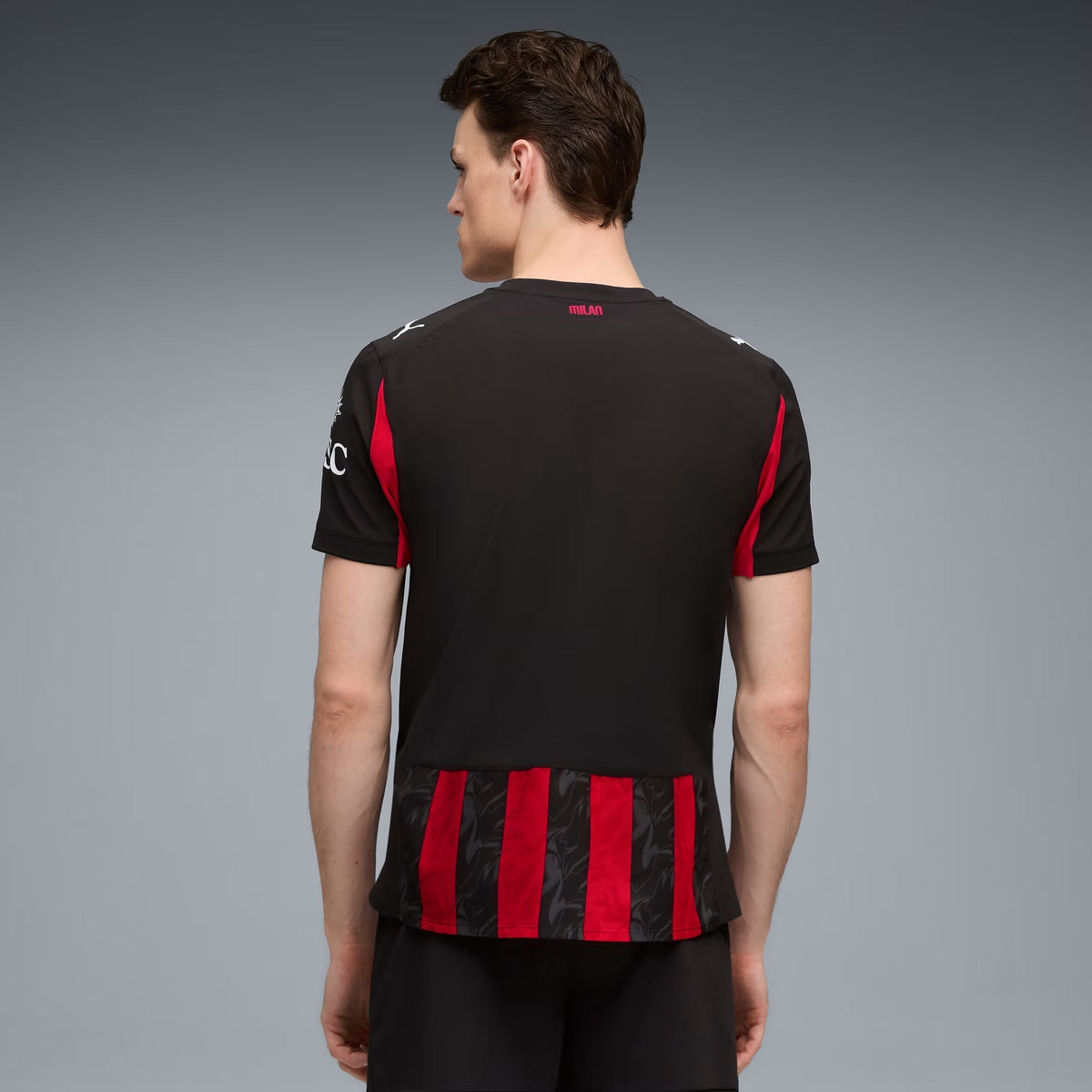 Puma Dest Men's AC Milan Authentic Home Jersey 25/26 w/ Seria A Patch (Red/Black)