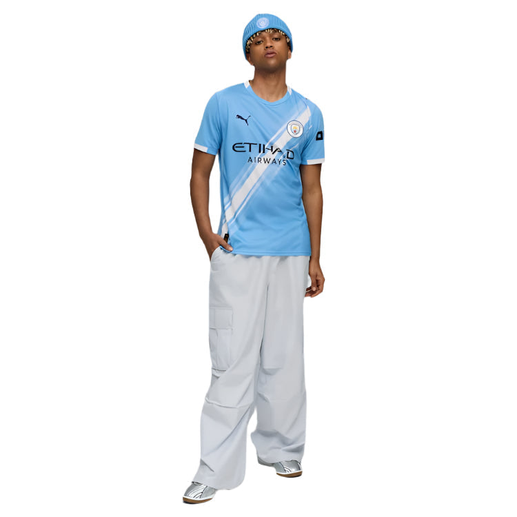 Puma Kalvin Phillips Manchester City Home Jersey 25/26 w/ EPL + Sponsor Patch (Team Light Blue/Puma White)
