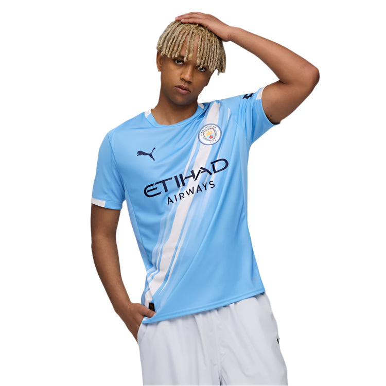 Puma Kalvin Phillips Manchester City Home Jersey 25/26 w/ EPL + Sponsor Patch (Team Light Blue/Puma White)