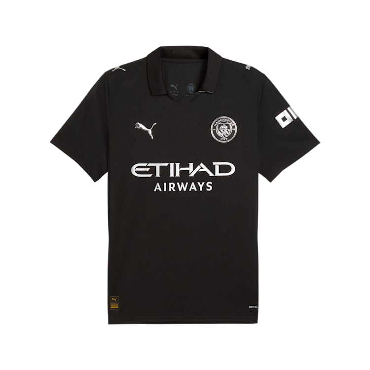 Puma Cherki Men's Manchester City Away Jersey 25/26 w/ NRFR + EPL Patches (Puma Black)