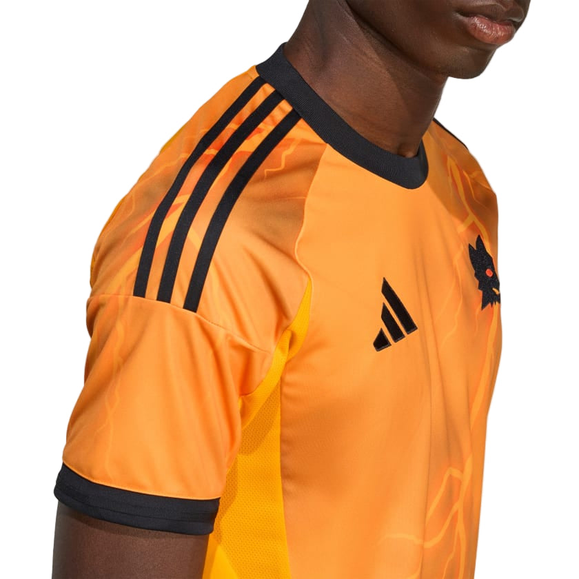 adidas Roma Away Jersey w/ Serie A Patch 25/26 (Orange/Black)