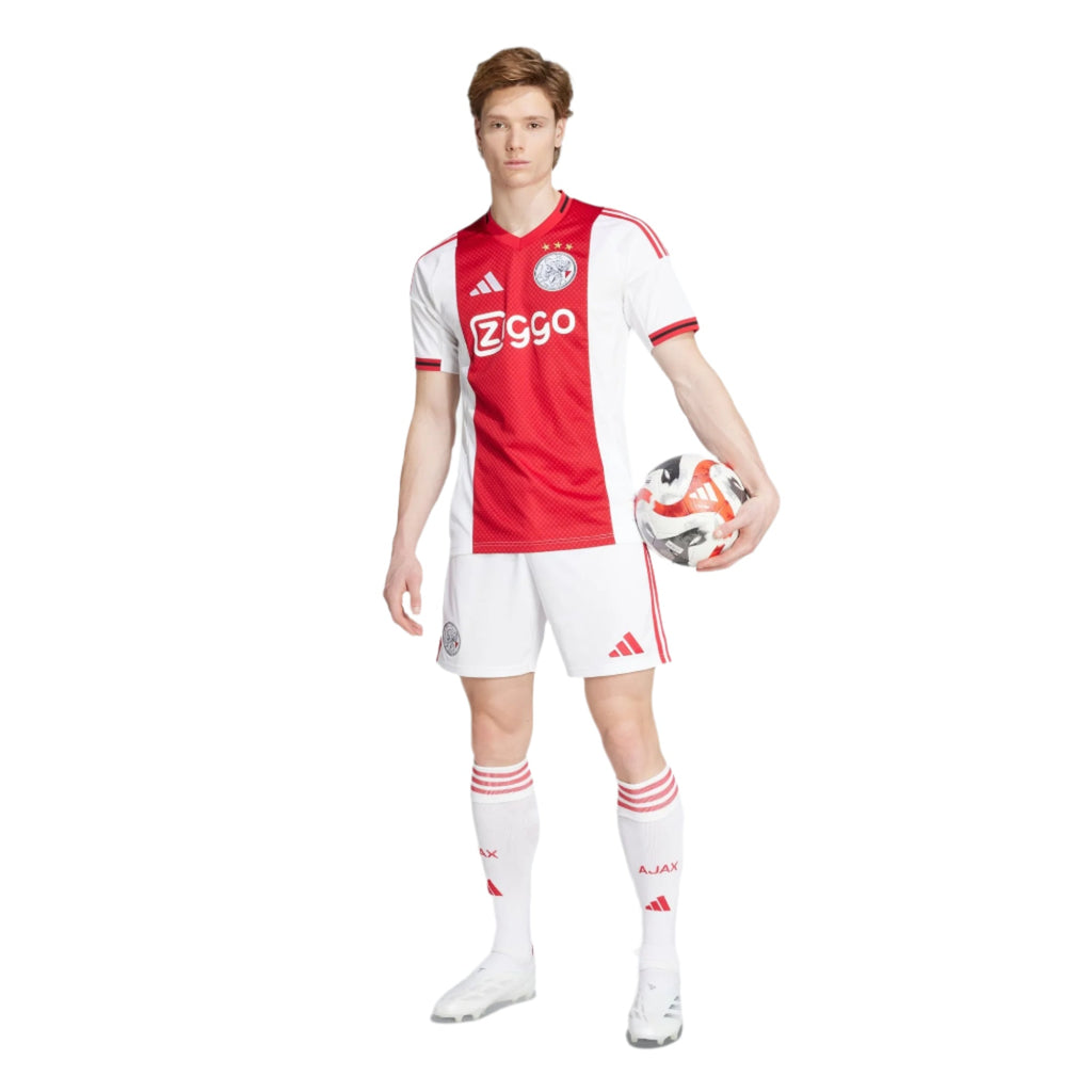 adidas Men's Ajax Home Jersey w/ Champions League Patches 25/26 (Red/White)