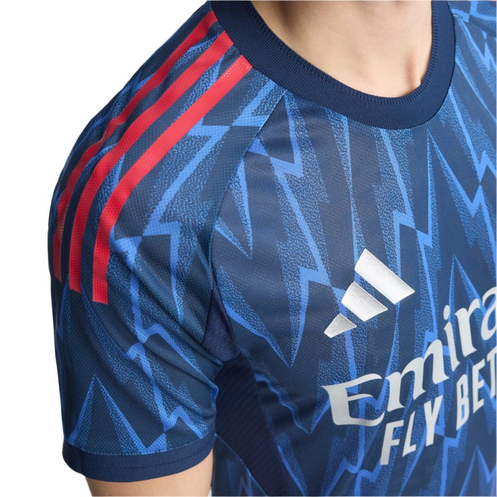 adidas Arsenal Authentic Gabriel Jesus Away Jersey w/ EPL + No Room For Racism 25/26 (Indigo/Silver)