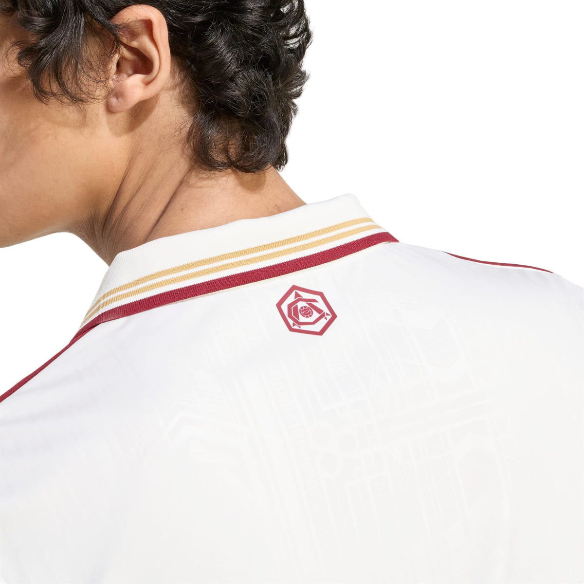 adidas Merino Men's Arsenal FC Third Jersey 25/26 w/ NRFR + EPL Patches (White/Burgundy)