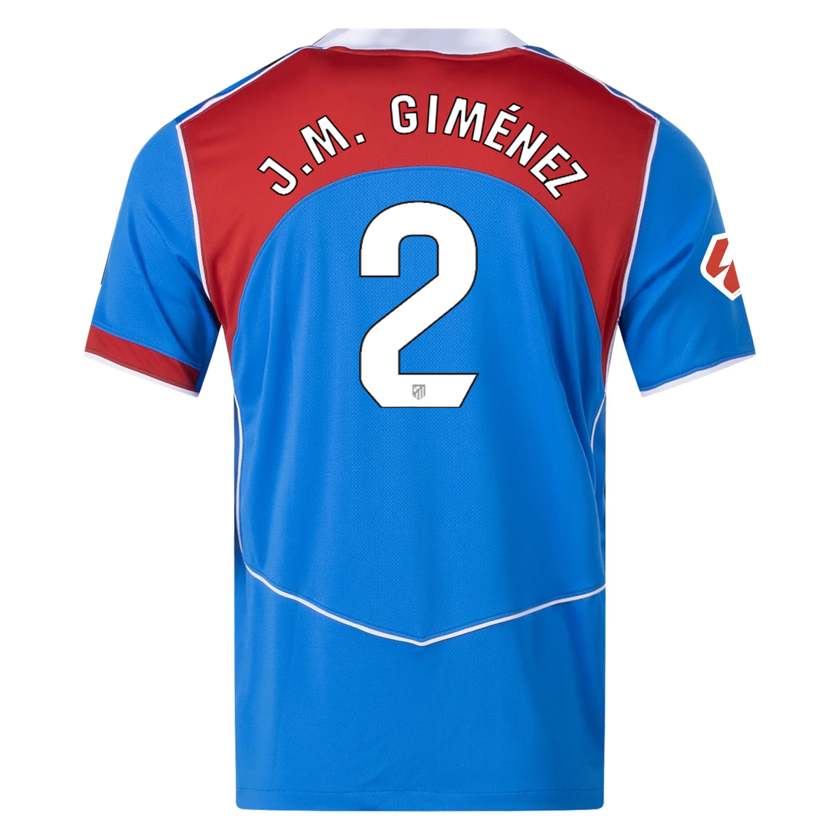 Nike Men's Atletico Madrid Jose Maria GimÃ©nez T90 Third Jersey La Liga Patch 25/26 (Photo Blue/Sport Red)