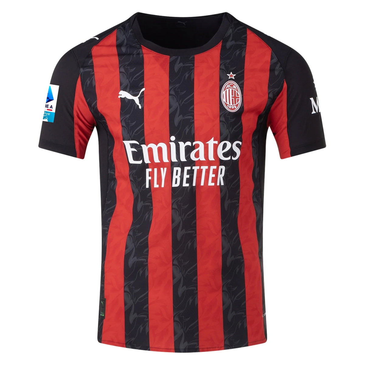 Puma Dest Men's AC Milan Authentic Home Jersey 25/26 w/ Seria A Patch (Red/Black)