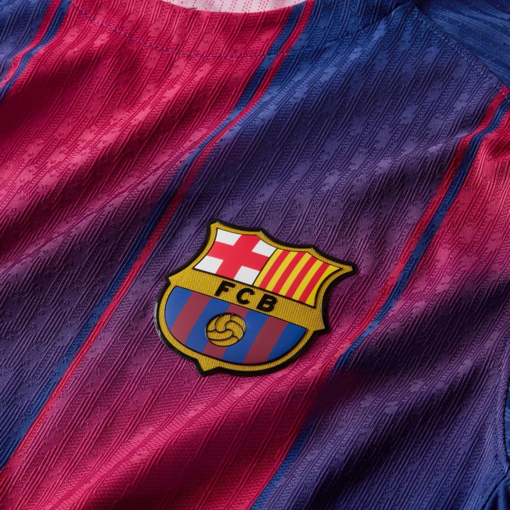 Nike Barcelona Authentic Raphinha Home Jersey w/ La Liga Champion Patches 25/26 (Deep Royal Blue/Midwest Gold)