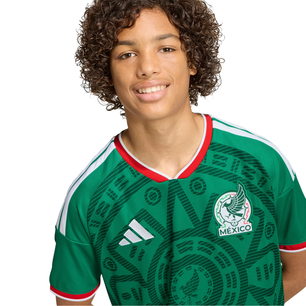 adidas Youth C. Montes Mexico 2026 Home World Cup Jersey (Bold Green)