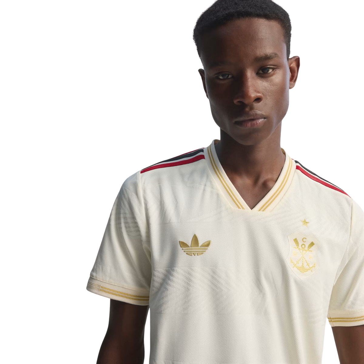 adidas Men's CR Flamengo Authentic Third Jersey 25/26 (Cream White)