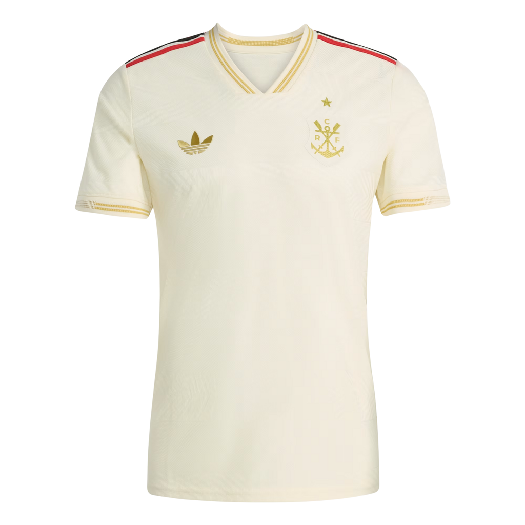 adidas Men's CR Flamengo Authentic Third Jersey 25/26 (Cream White)