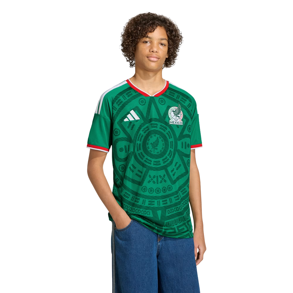 adidas Youth G. Mora Mexico 2026 Home World Cup Jersey (Bold Green)