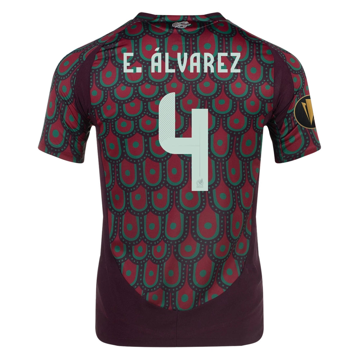 adidas Mexico Authentic Edson Ãlvarez Home Jersey 24/25 w/ Gold Cup 2025 Patchse (Multicolor)