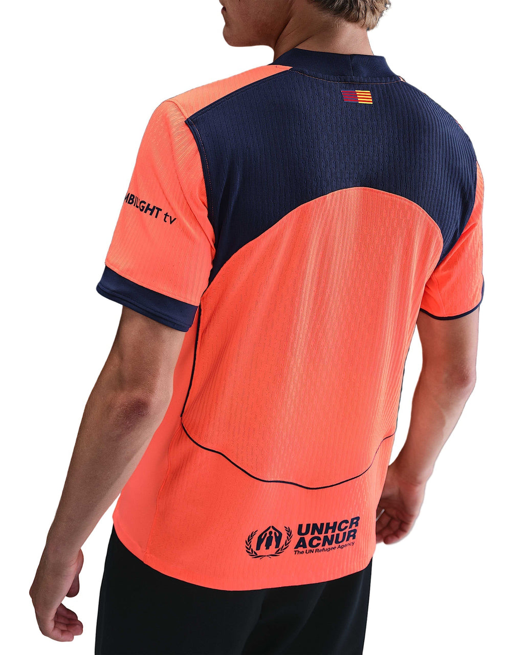 Nike Pedri FC Barcelona Third T90 Authentic Jersey 25/26 w/ Champions League Patches (Mango/Navy)