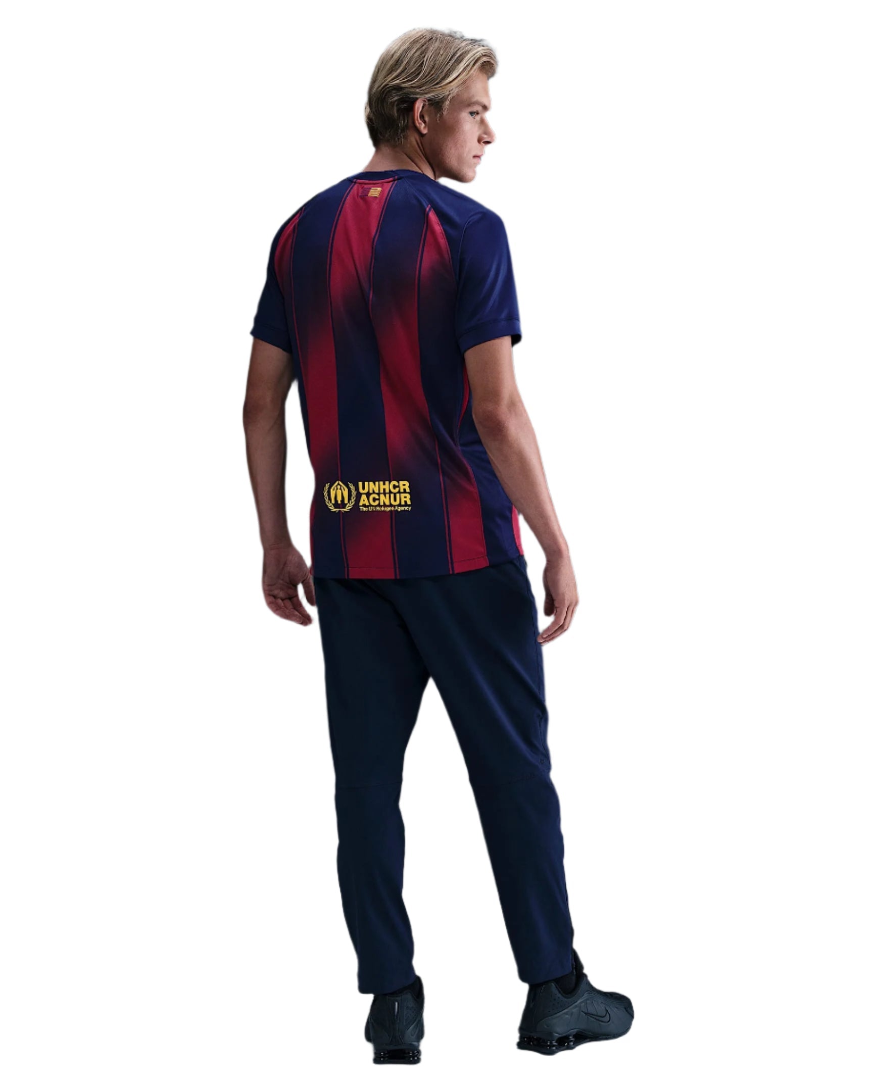 Nike Men's Lamine Yamal Barcelona Home Jersey 25/26 w/ La Liga Patches (Deep Royal Blue/Midwest Gold)