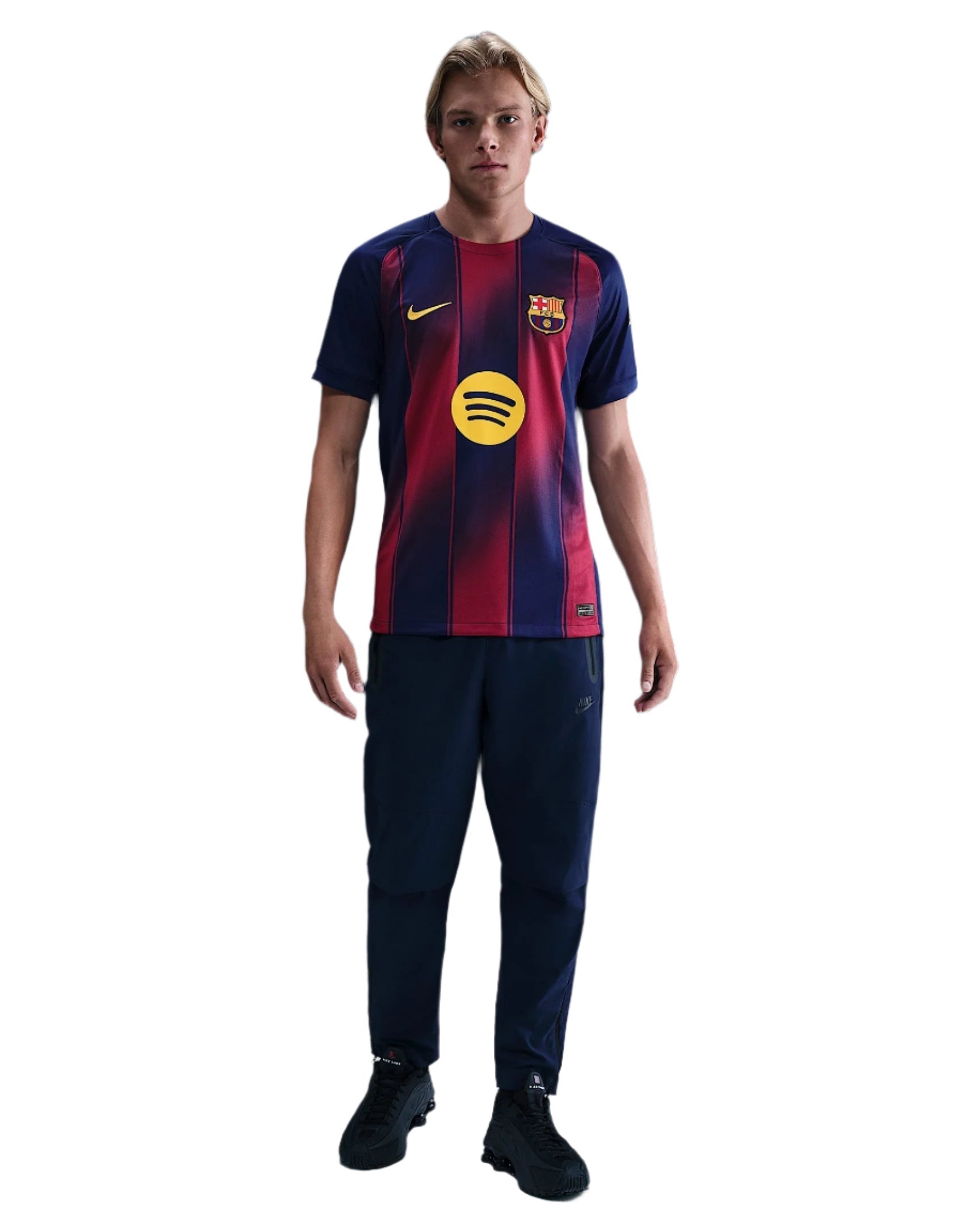 Nike Christensen FC Barcelona Home Jersey 25/26 w/ Champions League Patches (Deep Royal Blue/Midwest Gold)