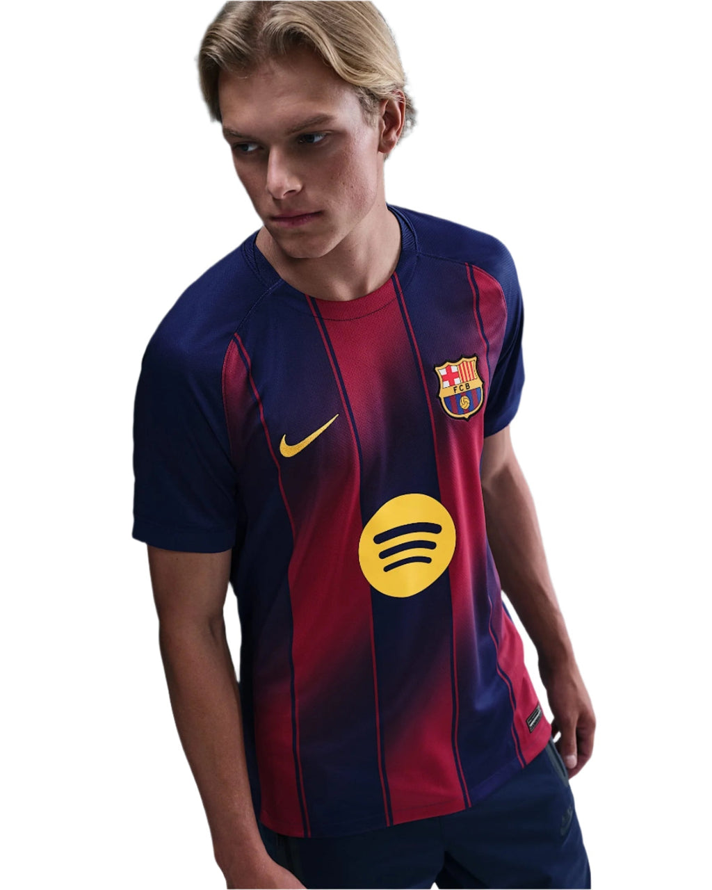 Nike Men's Lamine Yamal Barcelona Home Jersey 25/26 w/ La Liga Patches (Deep Royal Blue/Midwest Gold)