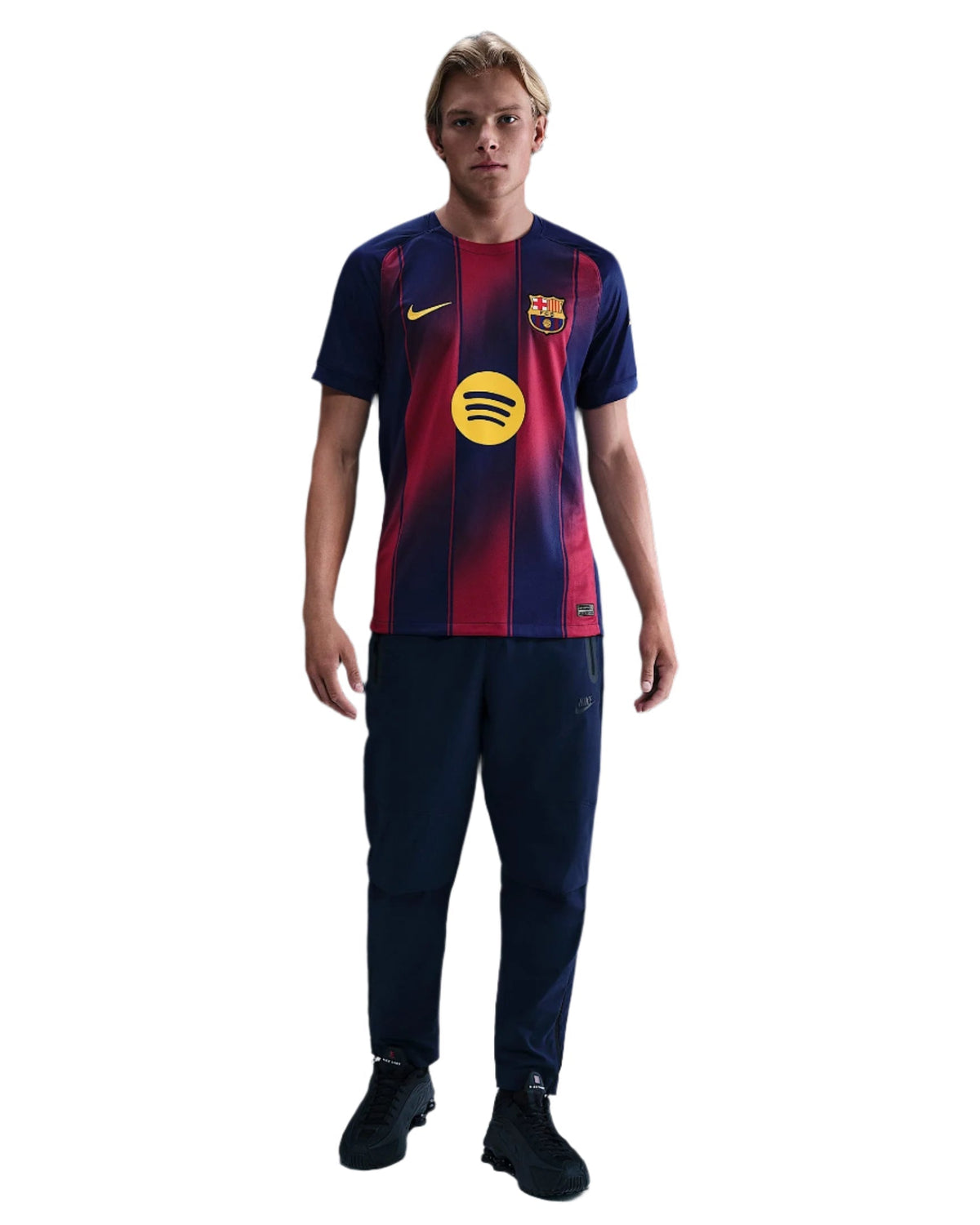 Nike Raphinha FC Barcelona Home Jersey 25/26 w/ Champions League Patches (Deep Royal Blue/Midwest Gold)