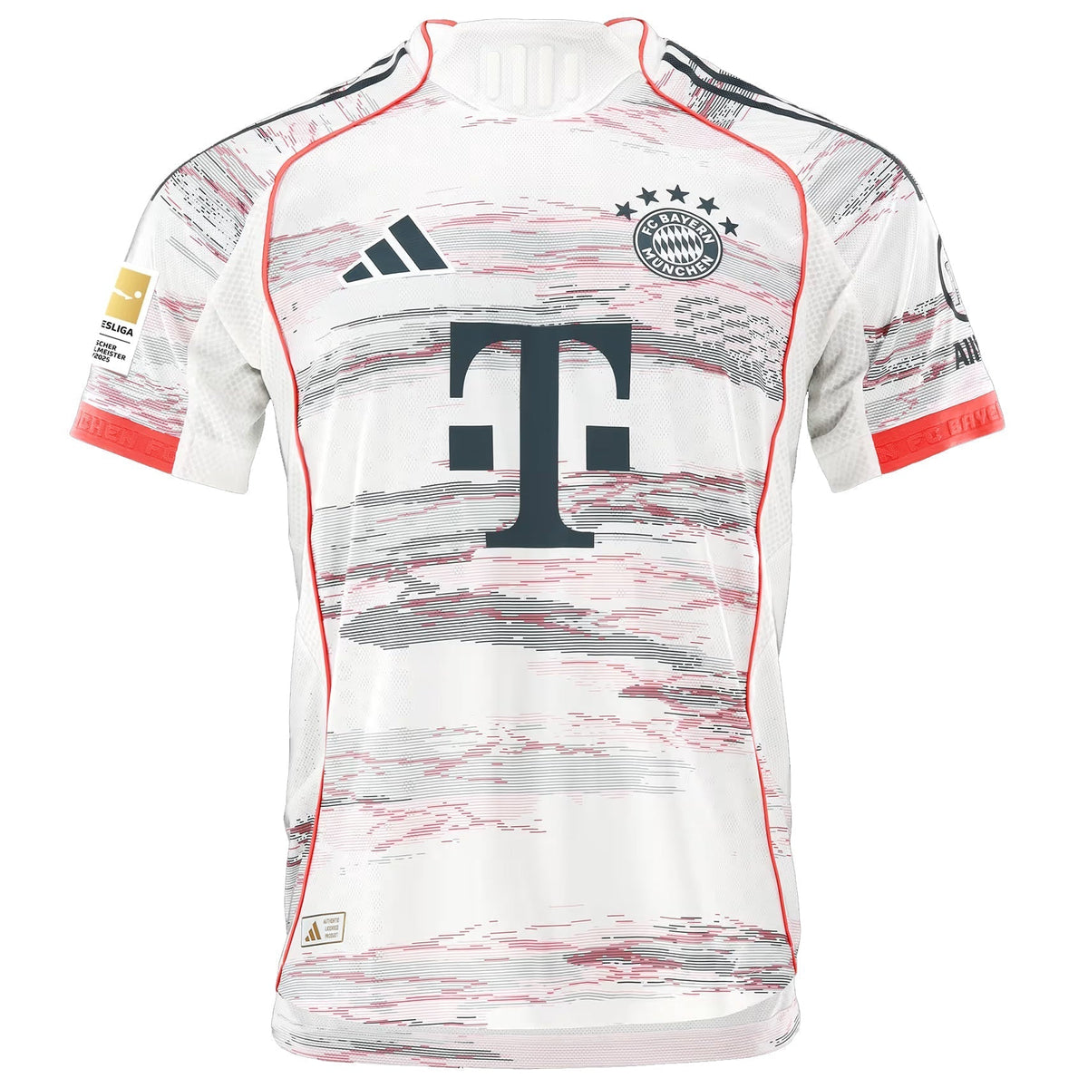 adidas Ito Authentic Away Jersey 25/26 w/ Sponsor + Meister Bundesliga Patch (White/Red)