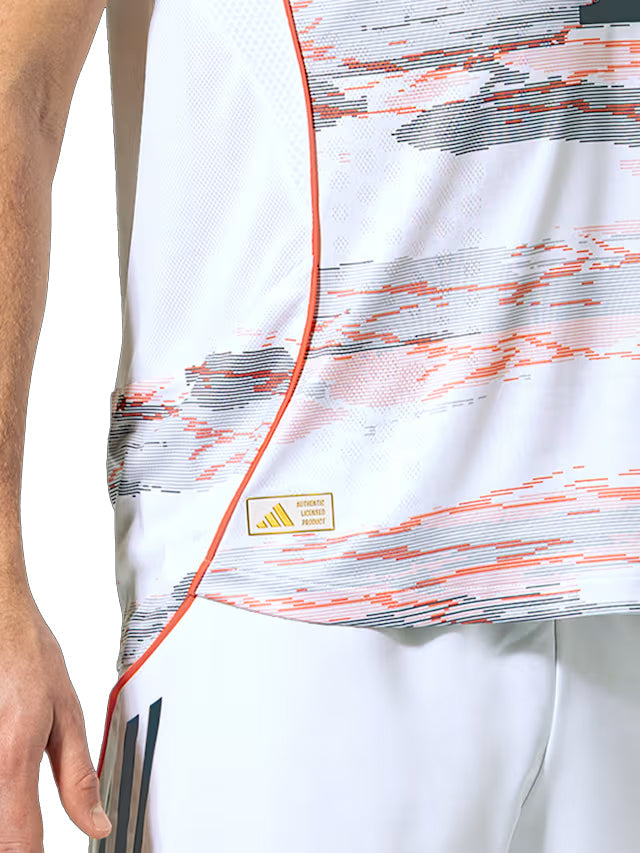 adidas Bayern Munich Authentic Away Jersey 25/26 w/ Sponsor + Meister Bundesliga Patch (White/Red)