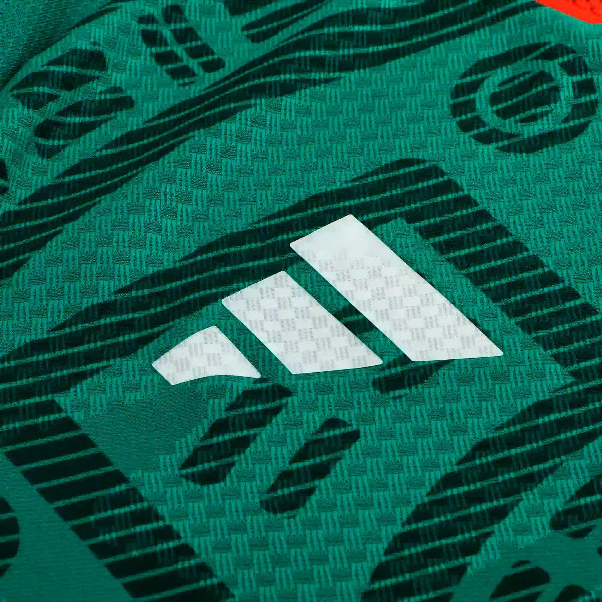 adidas Men's E. Alvarez   Mexico Long-Sleeve Authentic Home Jersey 2026 (Bold Green)
