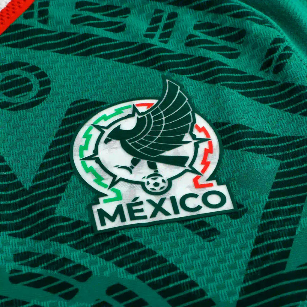 adidas Men's E. Alvarez   Mexico Long-Sleeve Authentic Home Jersey 2026 (Bold Green)