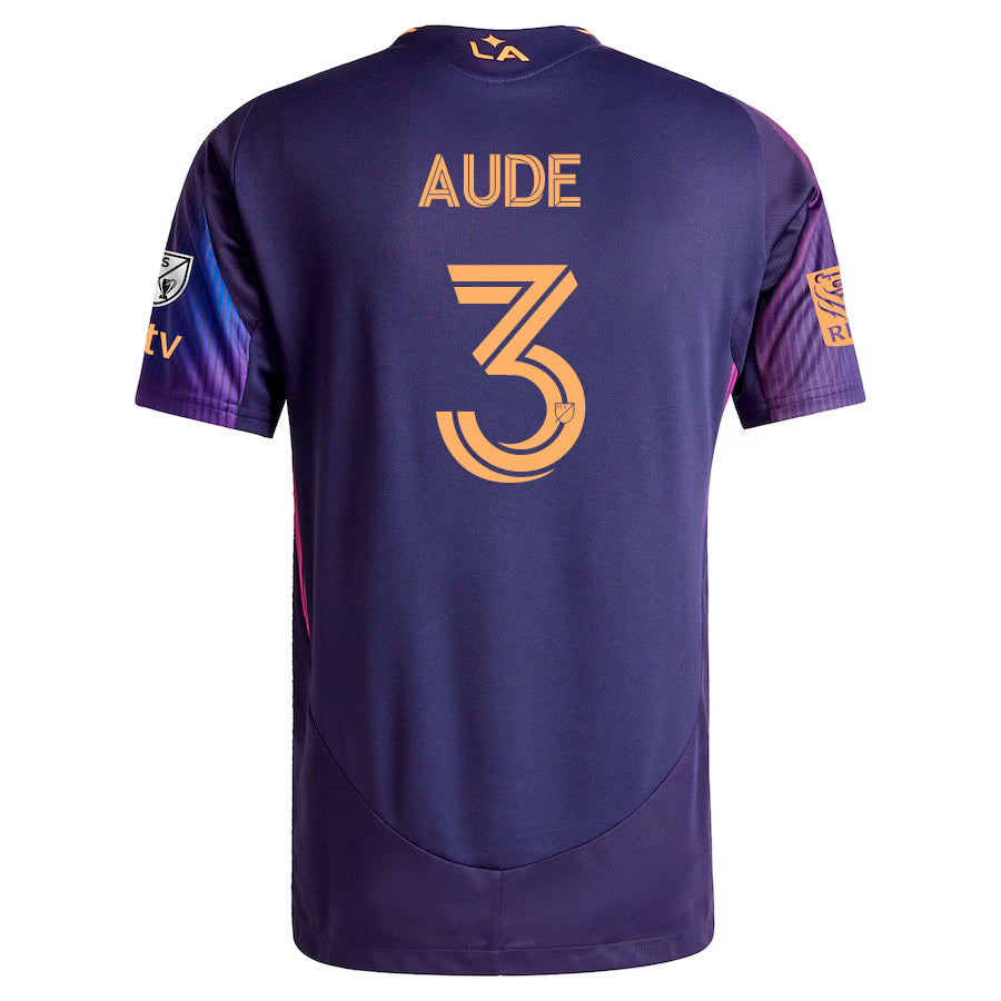 adidas JuliÃ¡n Aude LA Galaxy Authentic Away Jersey w/ MLS + Apple TV + RBC Sponsor 25/26 (Purple)