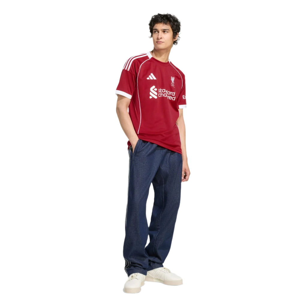 adidas Men's Liverpool Robertson Home Jersey 25/26 w/ Champions League Patches (Strawberry Red)