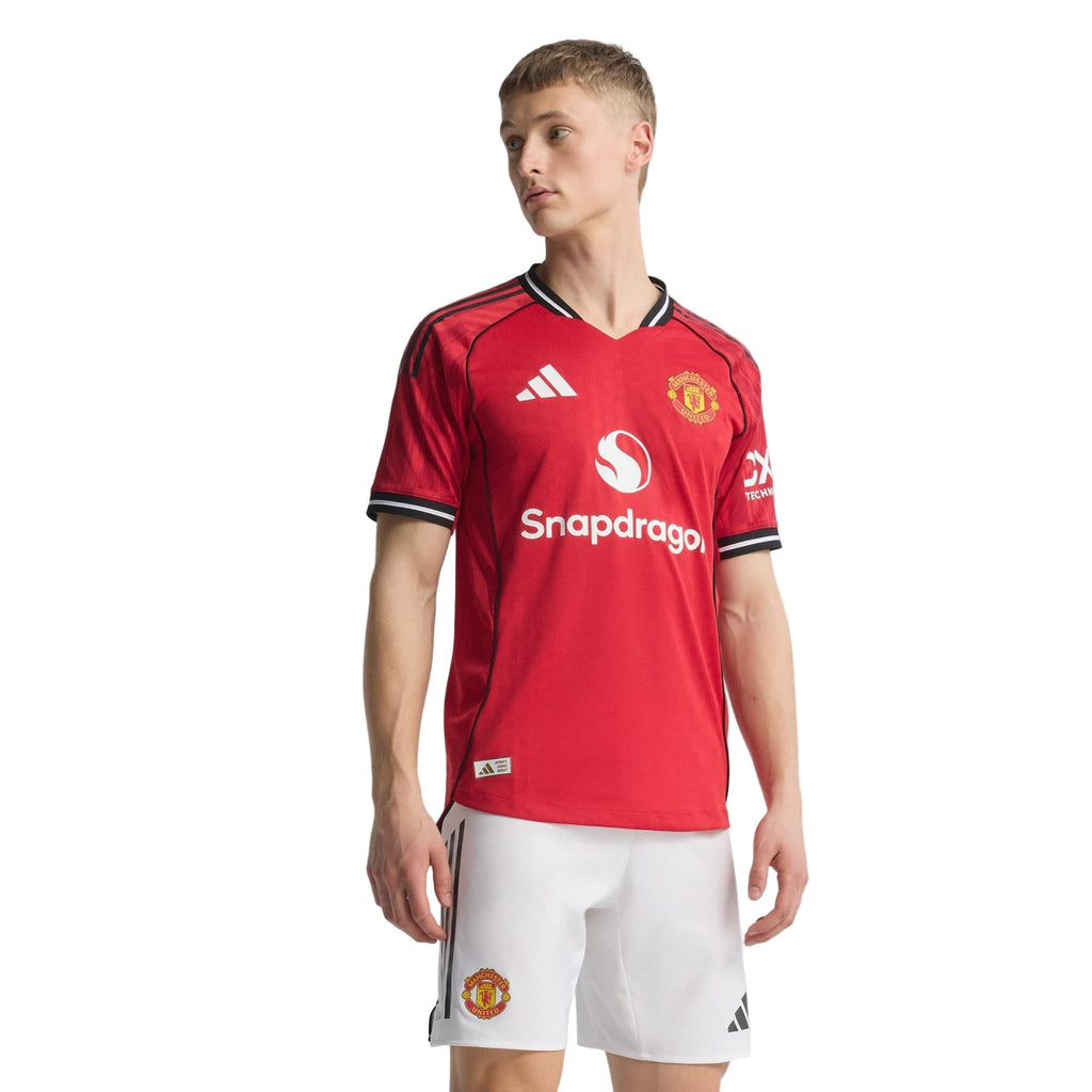 adidas Mount Men's Manchester United Authentic Home Jersey 25/26 w/ NRFR + EPL Patch (Red)
