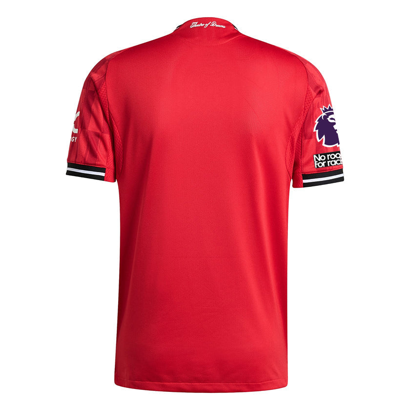 adidas Men's Manchester United Authentic Home Jersey 25/26 w/ NRFR + EPL Patch (Red)