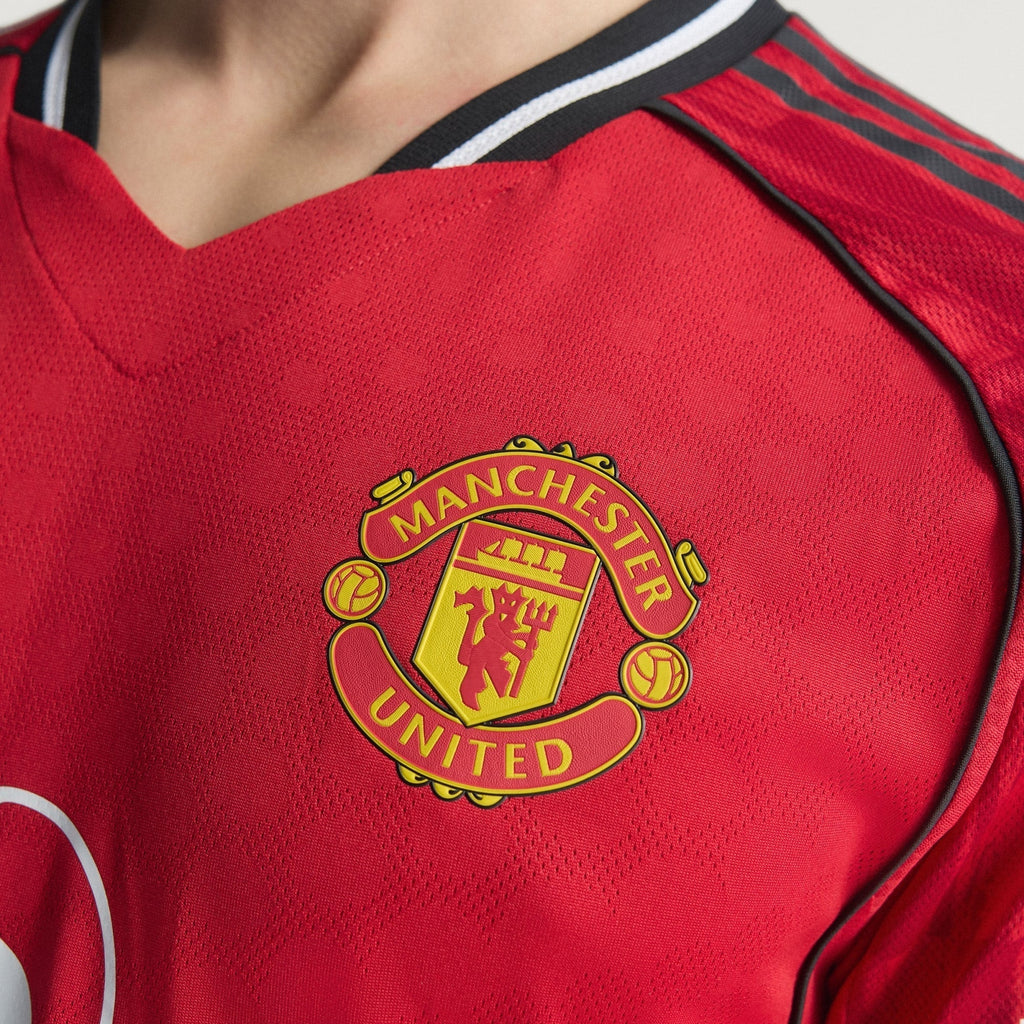 adidas Yoro Men's Manchester United Authentic Home Jersey 25/26 w/ NRFR + EPL Patch (Red)