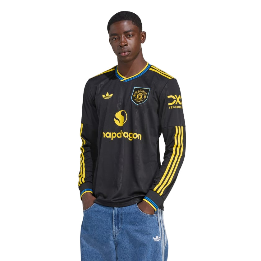 adidas Manchester United Long Sleeve Third Jersey 25/26 (Black)