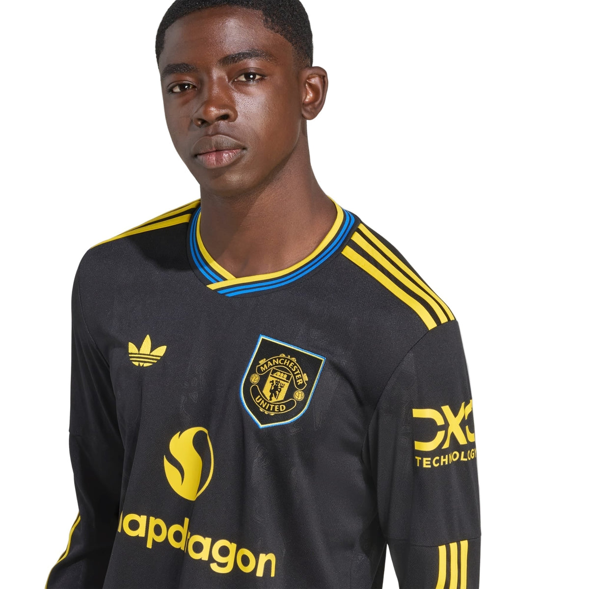 adidas Manchester United Long Sleeve Third Jersey 25/26 (Black)