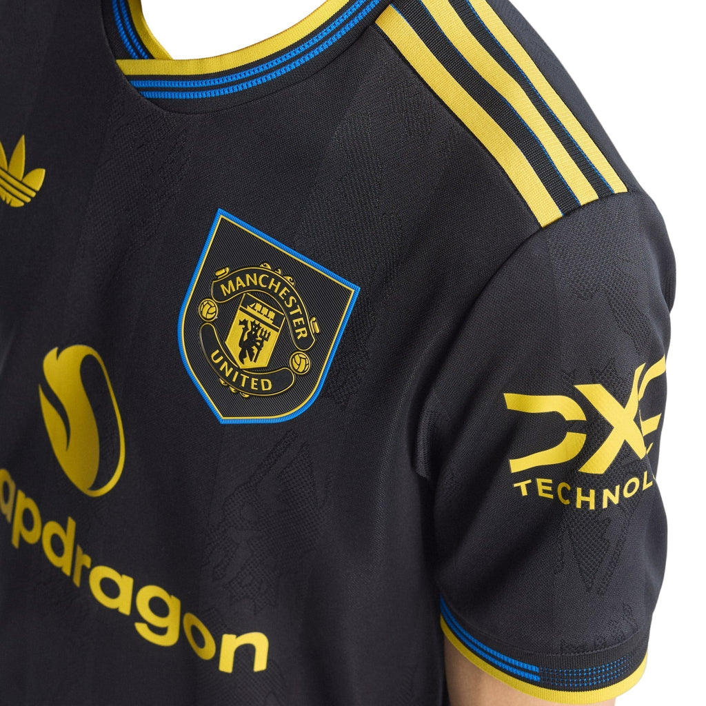 adidas Men's Manchester United Authentic Third Jersey 25/26 (Black)