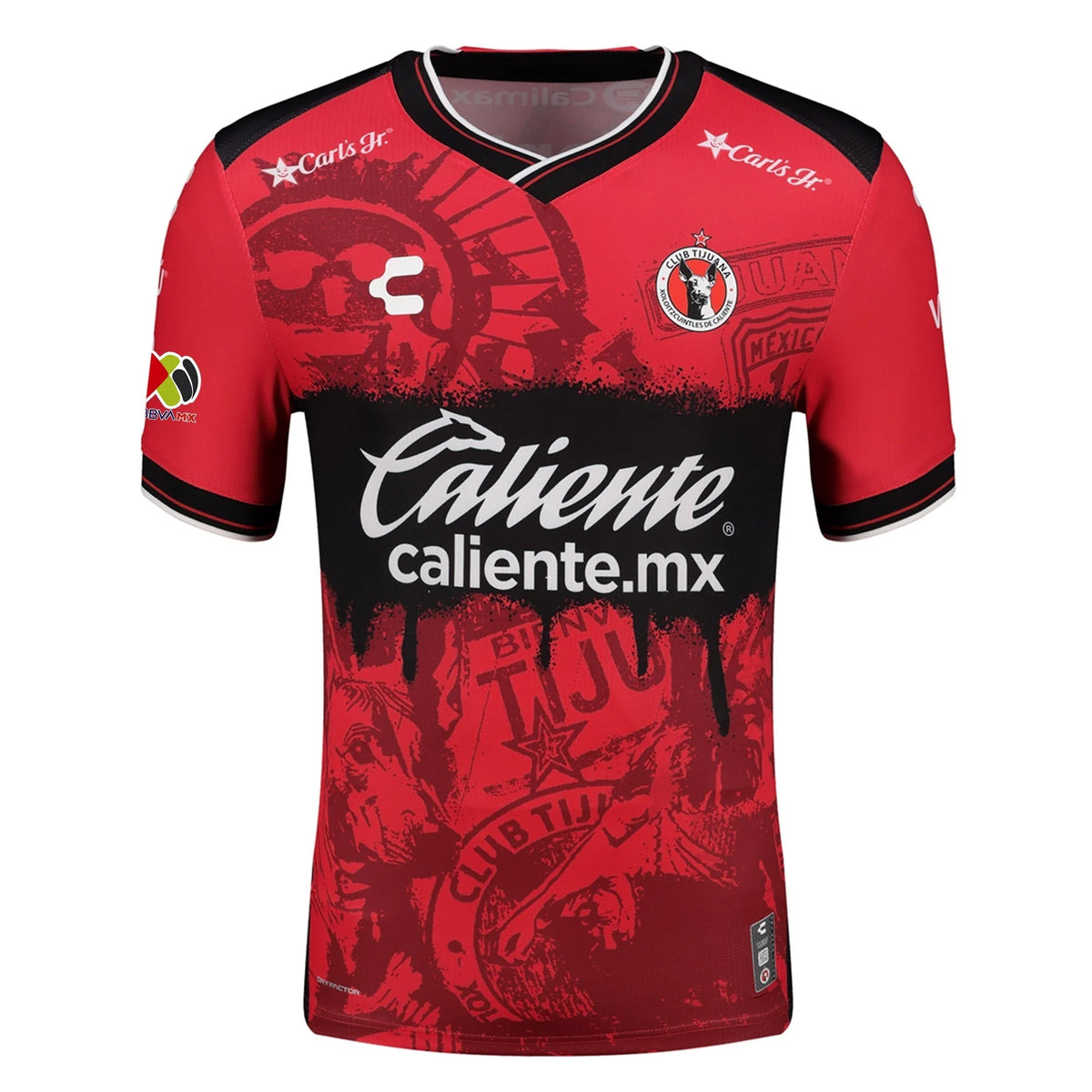 Charly Adonis Preciado Men's Club Tijuana Xolos Home Jersey 25/26 w/ BBVA MX Patch (Red/Black)