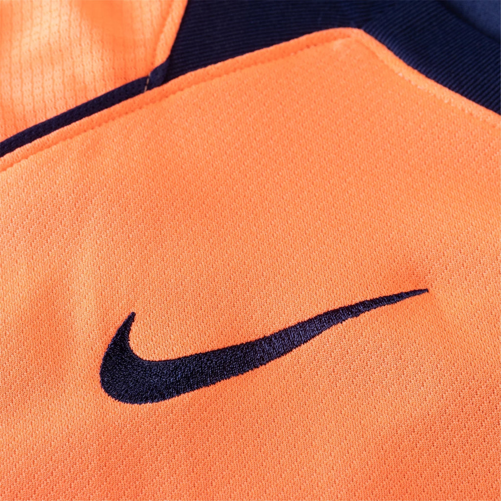 Nike Olmo Men's FC Barcelona T90 Third Jersey 25/26 w/ Champions League Patches (Mango/Navy)