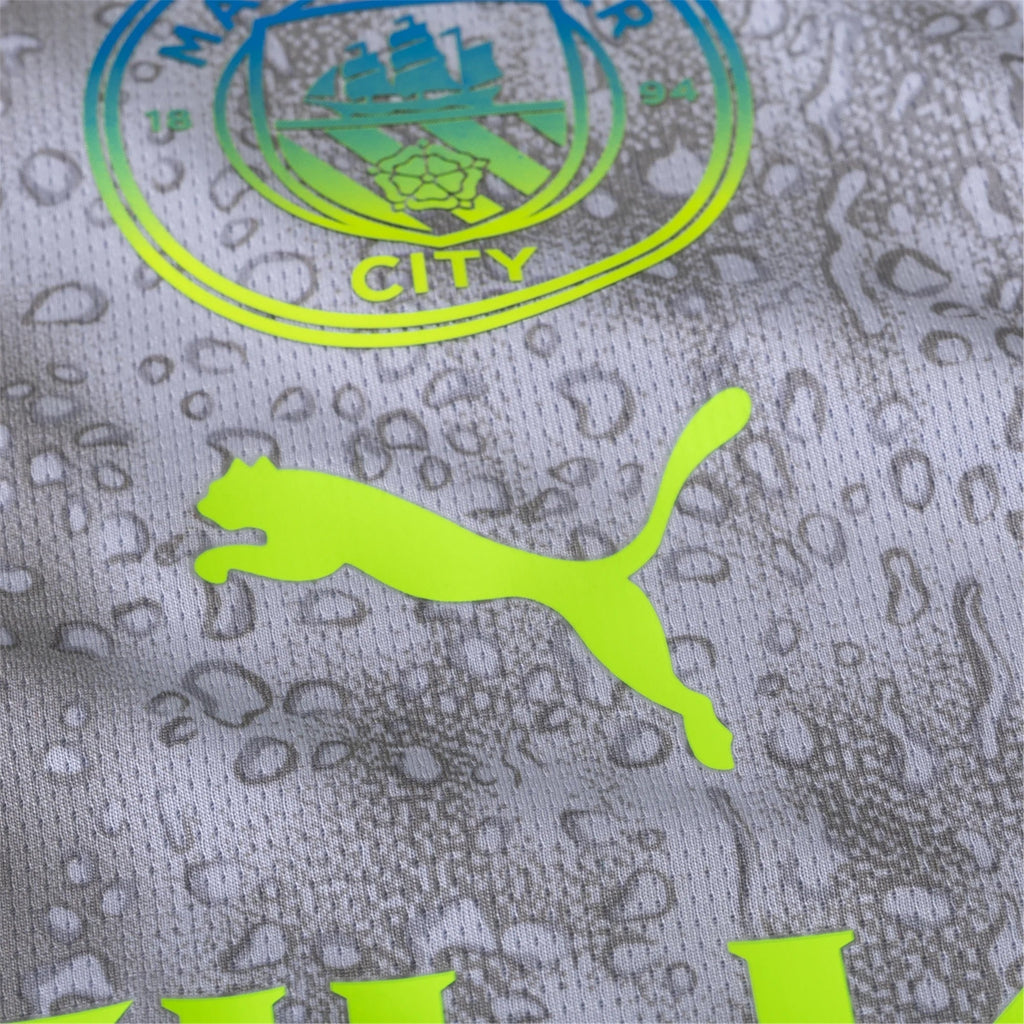 Puma Men's Manchester City Ake Third Jersey w/ EPL + No Room For Racism Patches 25/26 (Cool Weather/Pro Green)