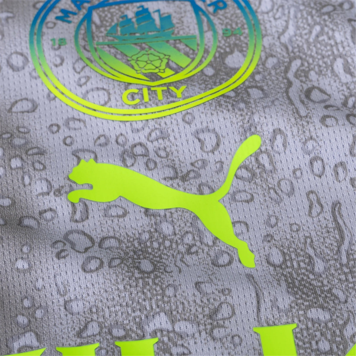 Puma Men's Manchester City Bobb Third Jersey w/ EPL + No Room For Racism Patches 25/26 (Cool Weather/Pro Green)