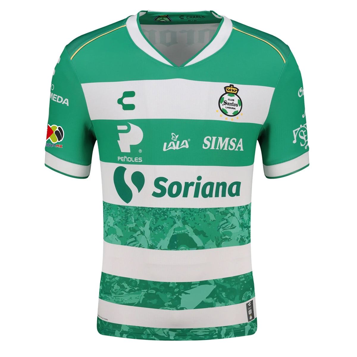 Charly Jesus Ocejo Men's Santos Laguna Home Jersey 25/26 w/ BBVA MX Patches (Green/White)