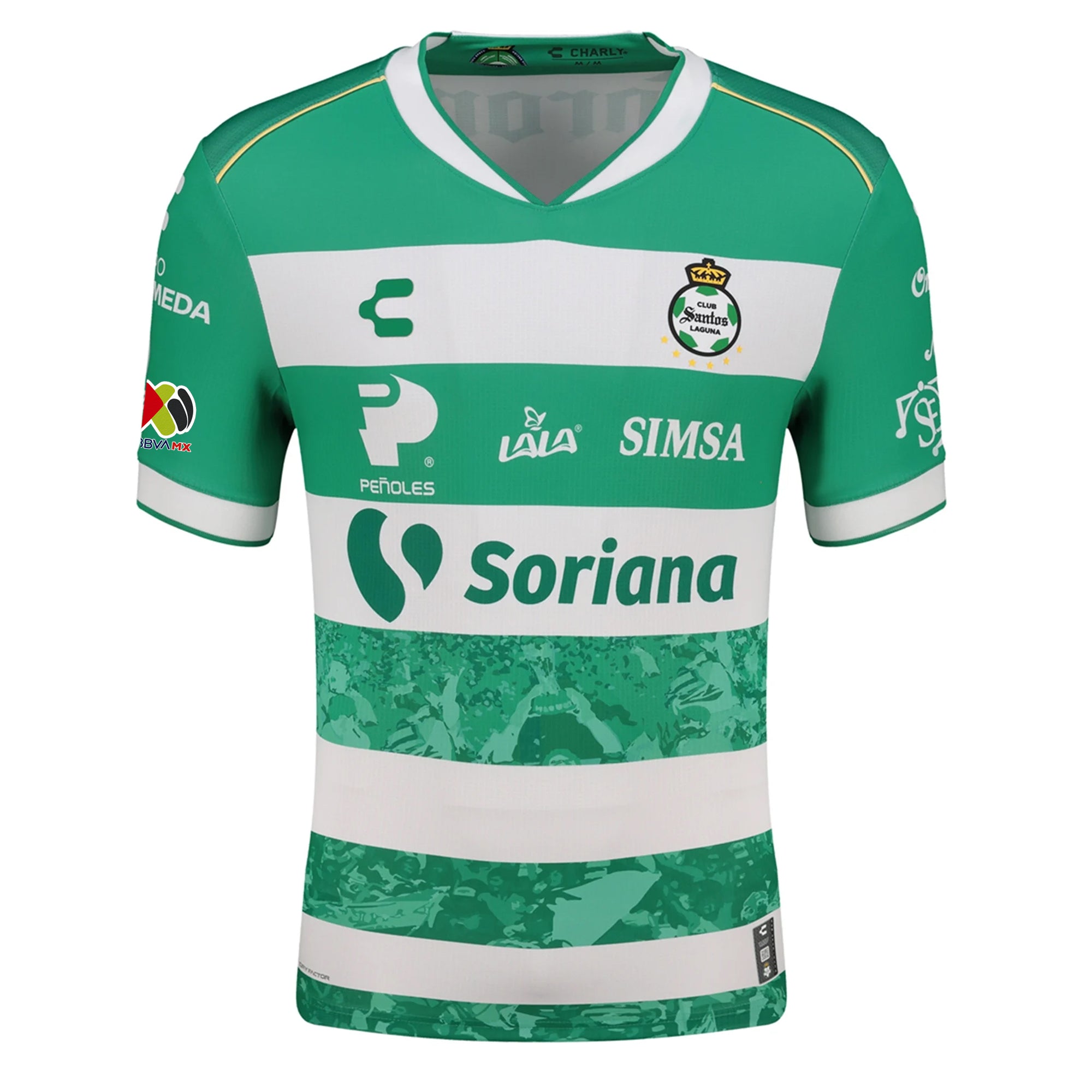 Charly Salvador Mariscal Men's Santos Laguna Home Jersey 25/26 w/ BBVA MX Patches (Green/White)