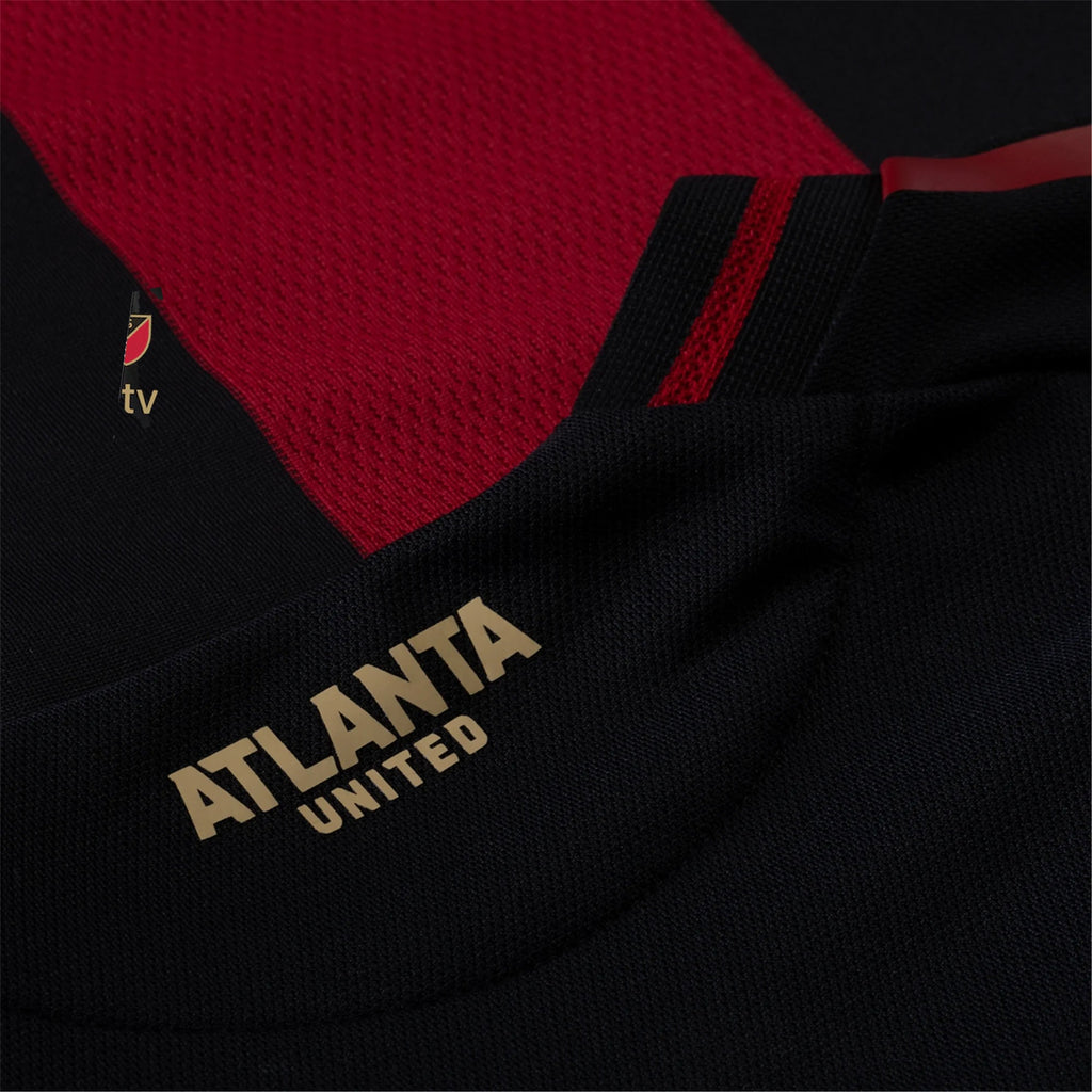 adidas Jayden Hibbert Atlanta United Authentic Home Jersey w/ MLS Patches 25/26 (Red/Black)