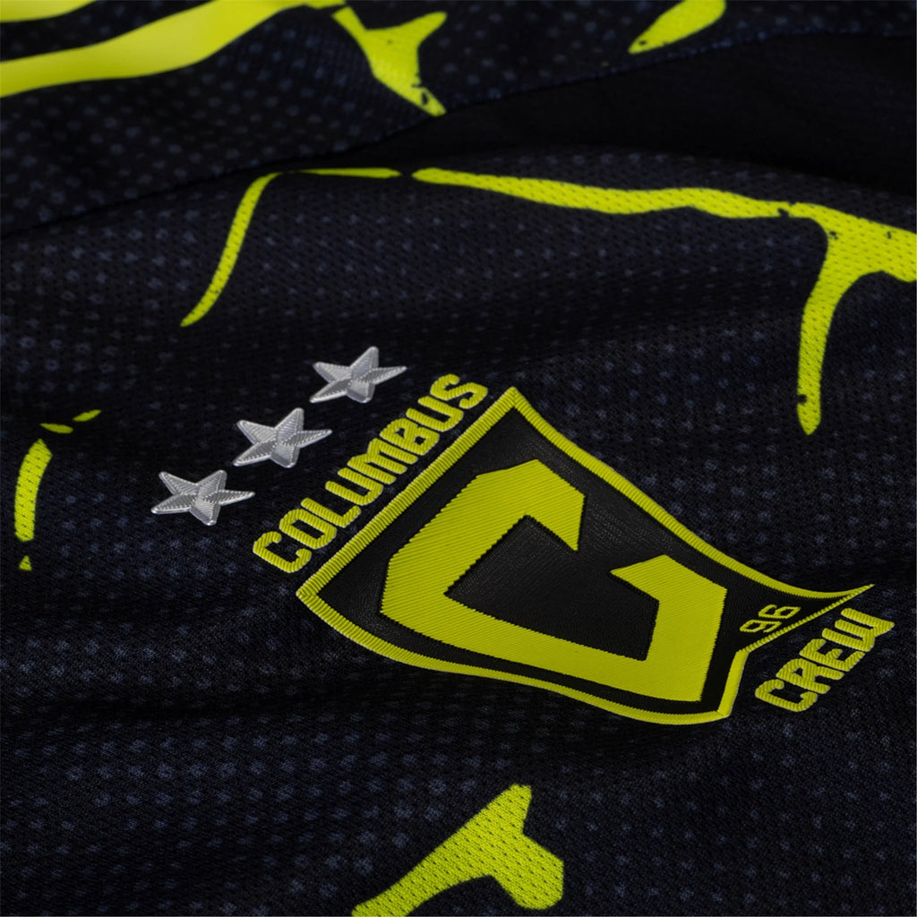 adidas Ibrahim Aliyu Columbus Crew Authentic Away Jersey w/ MLS Patches 25/26 (Black/Yellow)