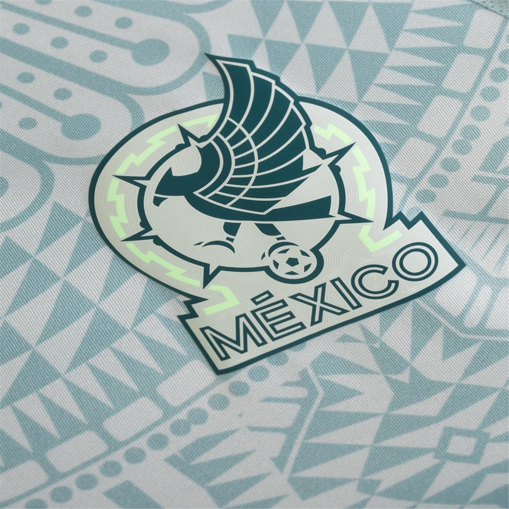 adidas Gilberto Mora Mexico Authentic Away Jersey 24/25 w/ Gold Cup 2025 Patches (Linen Green)