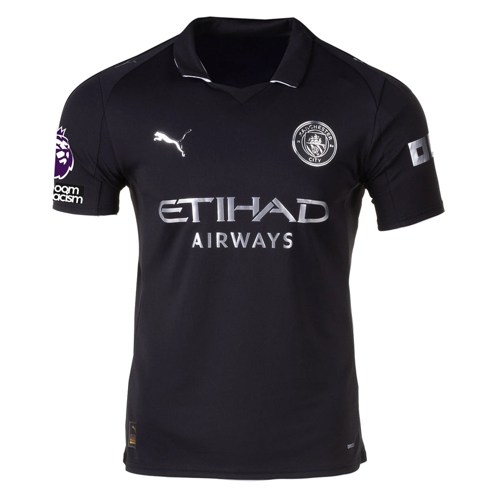 Puma Bobb Men's Manchester City Away Jersey 25/26 w/ NRFR + EPL Patches (Puma Black)