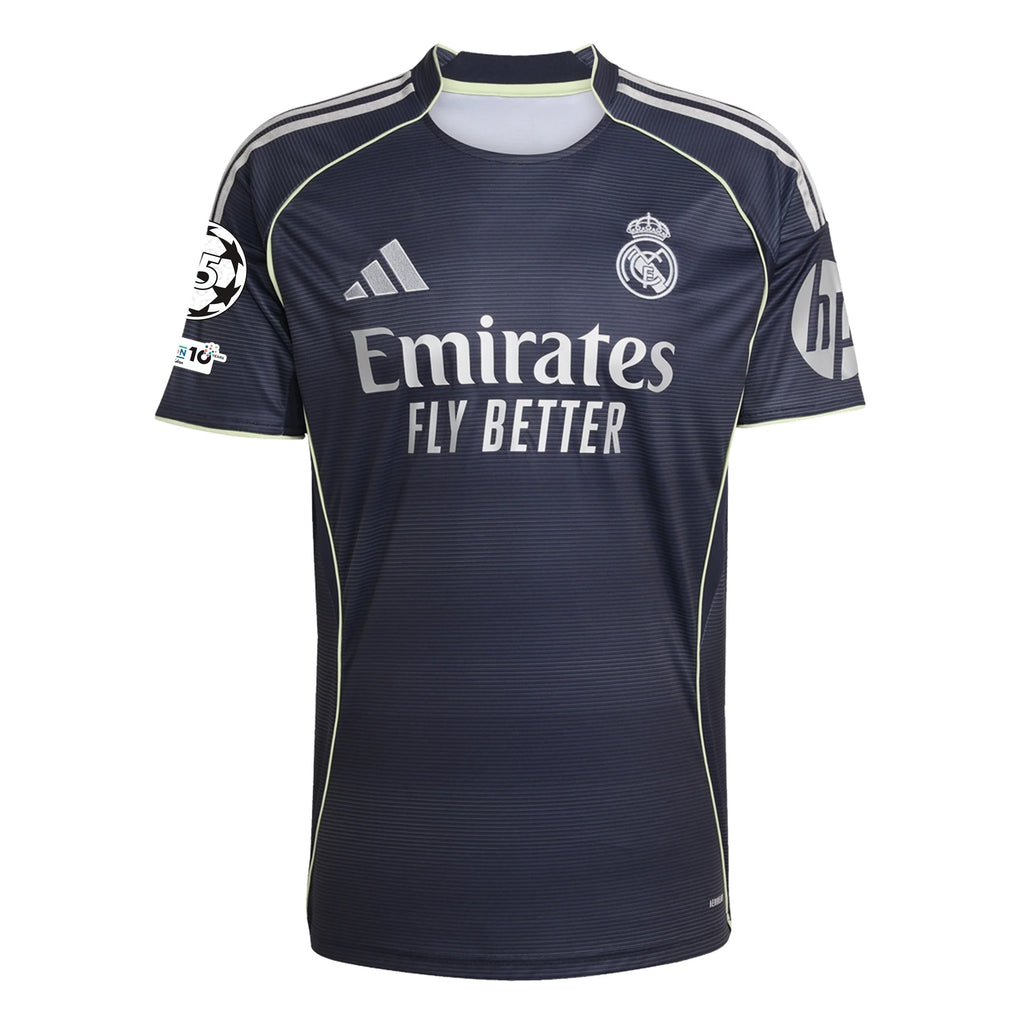 adidas Bellingham Real Madrid 25/26 Away Jersey w/ Champions League Patches (Legend Ink)