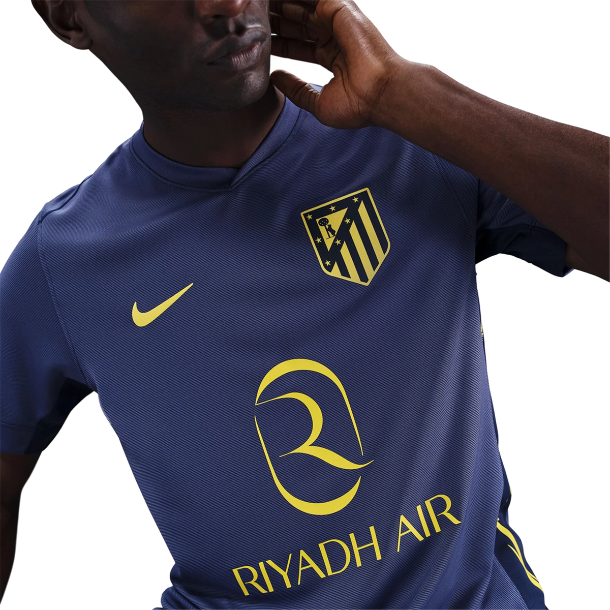 Nike AtlÃ©tico Madrid Away Jersey w/ La Liga Patch 25/26 (Binary Blue/Vibrant Yellow)