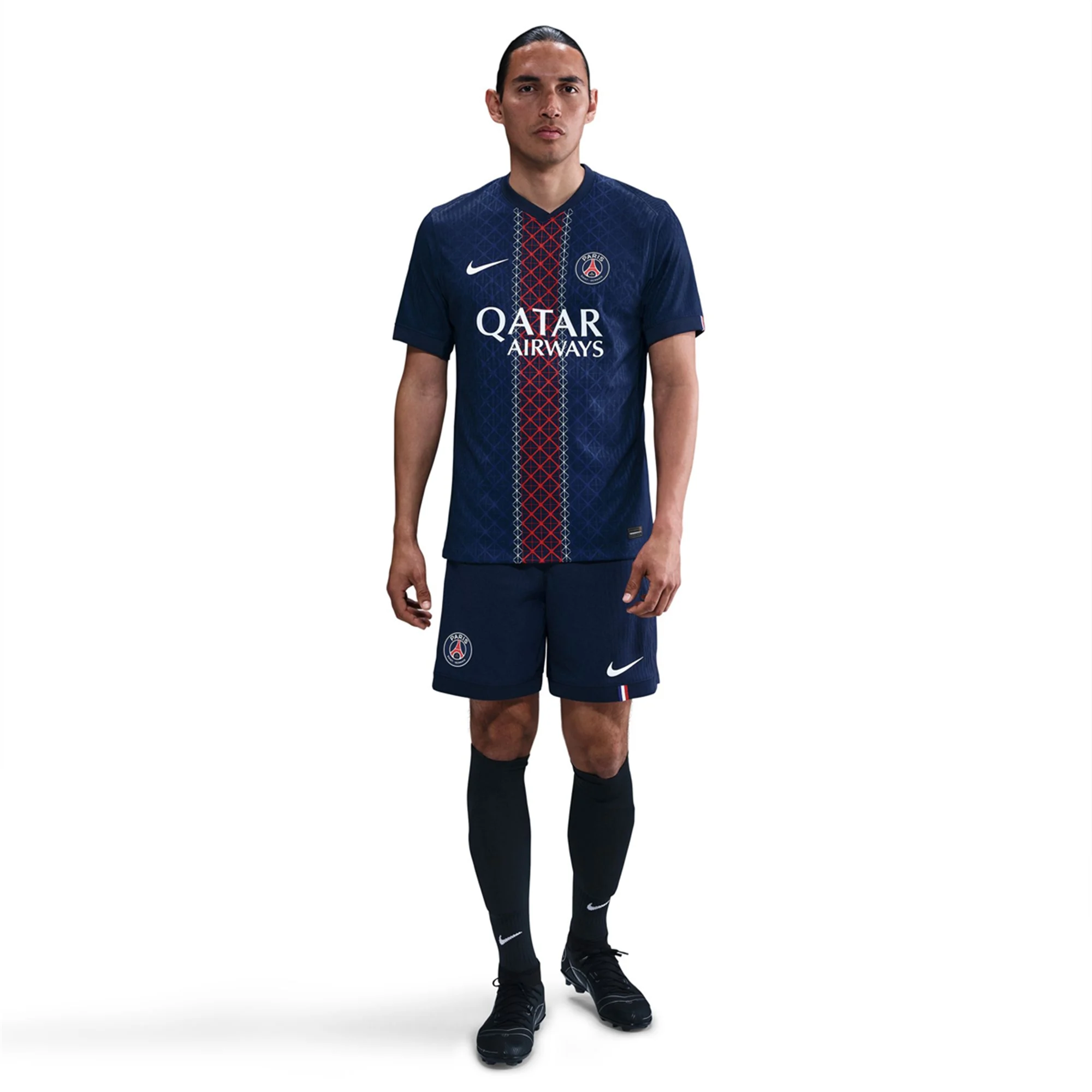Nike Men's Paris Saint-Germain Authentic Home Jersey 25/26 w/ Champions League Patches (Navy)