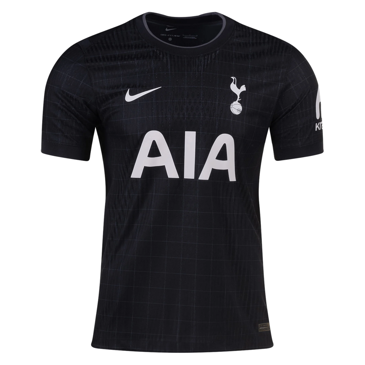 Nike Gray Tottenham Hotspur Authentic Away Jersey 25/26 w/ EPL Patch (Black/Iron)
